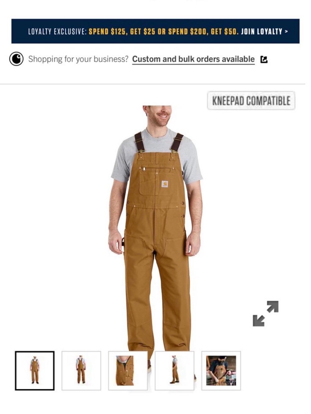 Men's Brown Bib Overalls